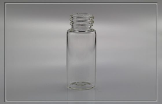 11ml screw neck clear glass vial with white plastic cap for chemicals , cosmetics